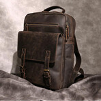 064 Backpack Leather Bag // Dark Brown