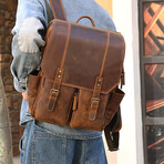 073 Backpack Leather Bag // Tan