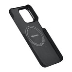 PITAKA MagEZ Case 4 // Black/Grey Twill // 600D (iPhone 15)