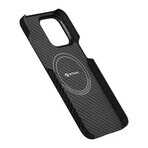 PITAKA MagEZ Case 4 // Black/Grey Twill // 1500D (iPhone15 Pro)
