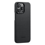 PITAKA MagEZ Case 4 // Black/Grey Twill // 1500D (iPhone15 Pro)