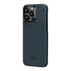PITAKA MagEZ Case 4 // Black/Blue Twill // 1500D // iPhone15 Pro Max