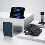 PITAKA MagEZ Case Pro // Black/Blue Twill (iPad Pro 11" 2022)