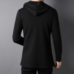 Cardigan Hoodie // Black (XL)