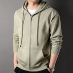Zip Up Hoodie // Light Green (XS)