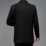 5-Button Up Wool Jacket // Black (L)