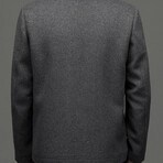 Zip Up Wool Jacket // Dark Gray (3XL)