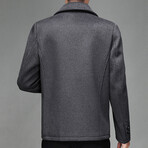 Zip Up Wool Jacket // Gray (XL)