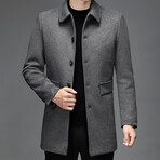 5-Button Up Wool Jacket // Gray (2XL)