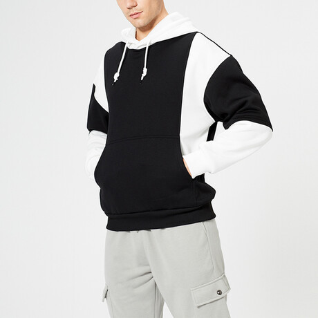 Hoodie // White + Black (XS)