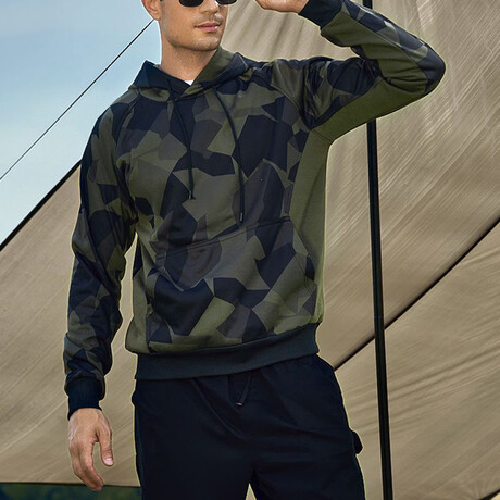 Hoodie // Army Green Camouflage (XS)