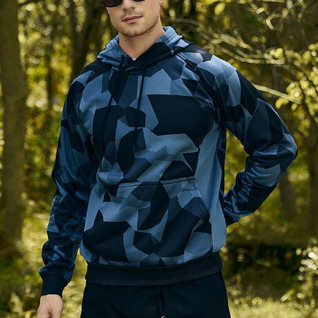 Hoodie // Blue Camouflage (XS)
