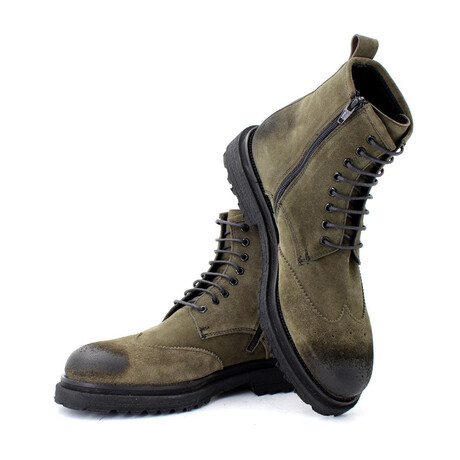 Poly Boots // Green Suede (Euro: 38)