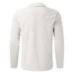 Zip Up Long-Sleeved Polo Shirt // White (XS)