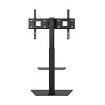 Modern Slim TV Stand with Mount + Tempered Glass Shelf // 37" - 72" // Holds 88 lbs