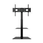 Modern Slim TV Stand with Mount + Tempered Glass Shelf // 37" - 72" // Holds 88 lbs