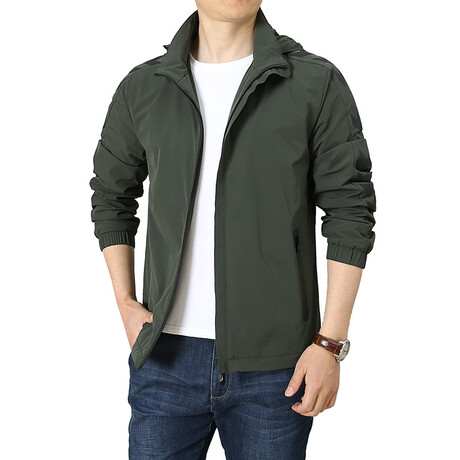 Windbreaker Jacket V1 // Army Green (XS)