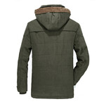 Hooded Winter Jacket // Army Green (2XL)