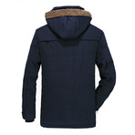 Hooded Winter Jacket // Dark Blue (2XL)