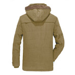 Hooded Winter Jacket // Khaki (4XL)