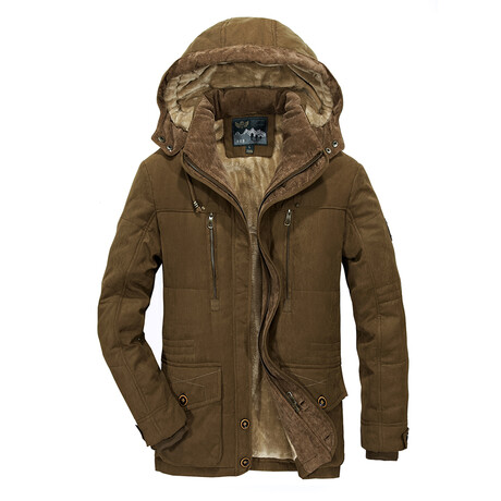 Hooded Winter Jacket // Coffee (XS)