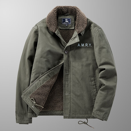 Aviator Jacket // Army Green (XS)