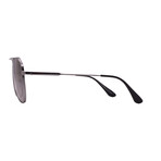 Men's // PR63XS 5AV09G Aviator Sunglasses // Silver + Gray Gradient