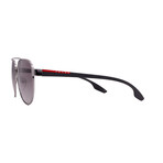 Mens PS54TS 5AV3M1 Sunglasses // Silver Grey + Grey Gradient
