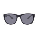 Men's // Sport PS01US UFK5L0 Square Sunglasses // Gray Rubber + Mirror Gray
