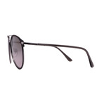 Mens PR51WS 02G09G Sunglasses // Silver Matte Black + Grey Gradient