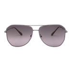 Men's // PR63XS 5AV09G Aviator Sunglasses // Silver + Gray Gradient
