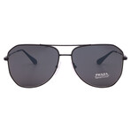 Men's // Prada - PR63XS 1AB731 Aviator Sunglasses // Black + Gray