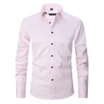 Long Sleeve Button Up Shirt // Pink (S)