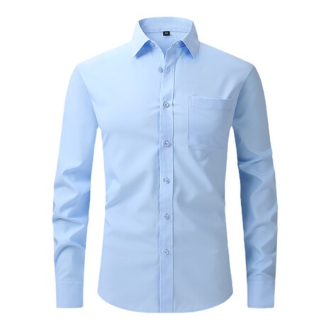 Long Sleeve Button Up Shirt // Light Blue (XS)