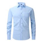 Long Sleeve Button Up Shirt // Light Blue (M)