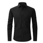 Long Sleeve Button Up Shirt // Black (2XL)