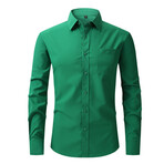 Long Sleeve Button Up Shirt // Green (XL)