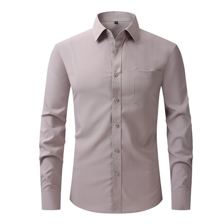 Long Sleeve Button Up Shirt // Gray (XS)