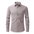 Long Sleeve Button Up Shirt // Gray (L)