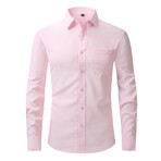 Long Sleeve Button Up Shirt // Light Pink (2XL)