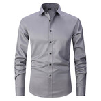 Long Sleeve Button Up Shirt // Steel Gray (M)