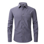 Long Sleeve Button Up Shirt // Dark Gray (L)