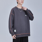 Sweatshirt Front Zip Pocket // Dark Gray (XS)