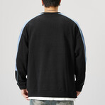Sweatshirt // Black + Ligh Blue Stripes (XS)