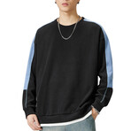 Sweatshirt // Black + Ligh Blue Stripes (XS)