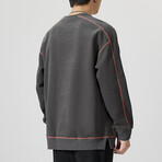 Sweatshirt Front Zip Pocket // Dark Gray (XS)