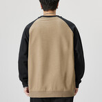 Sweatshirt // Khaki + Black Sleeves (XS)