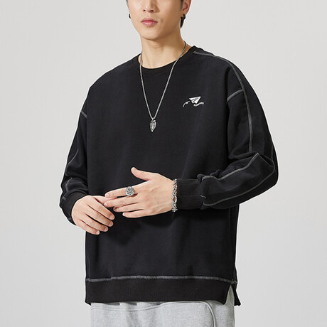 Sweatshirt  Front Zip Pocket // Black (XS)