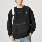 Sweatshirt Front Zip Pocket // Black (XS)