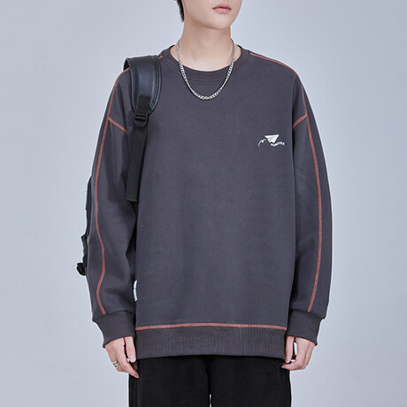 Sweatshirt Front Zip Pocket // Dark Gray (XS)